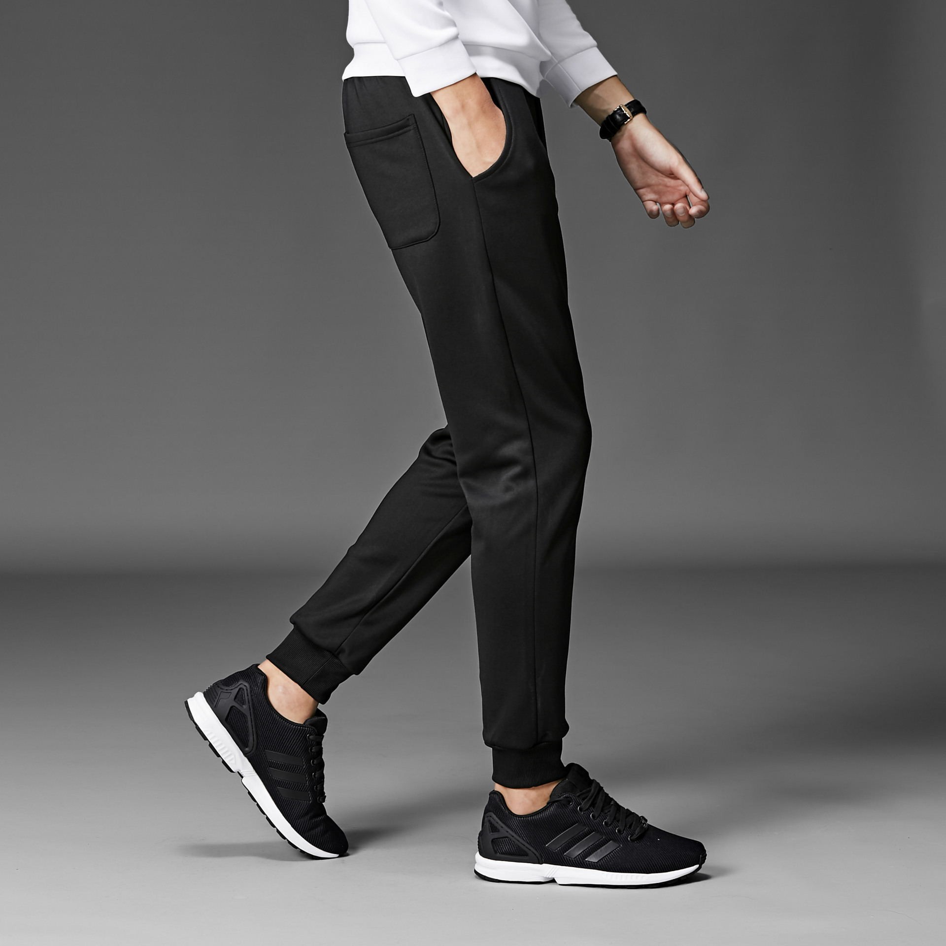 Men's Black Winter Jogger Pants