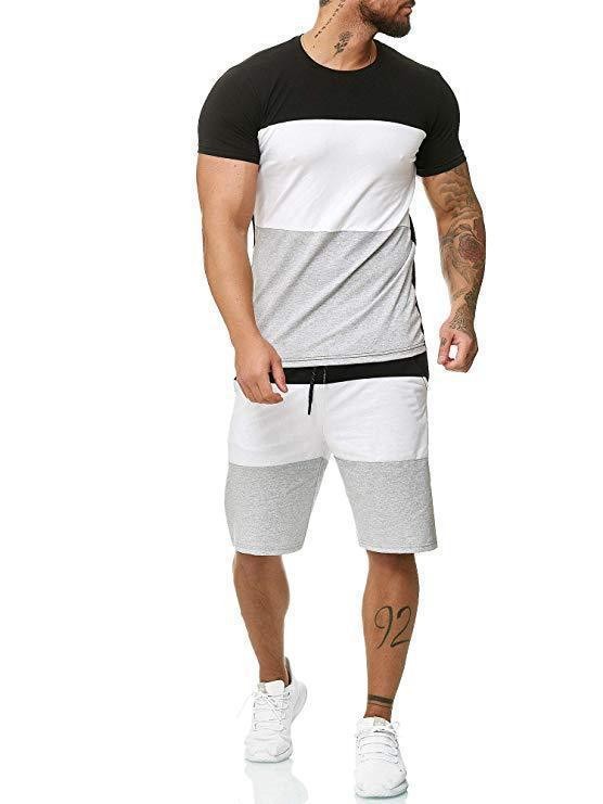 Men's Color Block Sports Suit